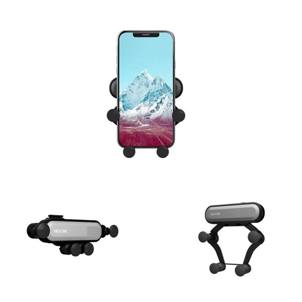 BUFFER® 4 Nokta Destekli Tasarımlı Araç İçi Gümüş Telefon Tutucu