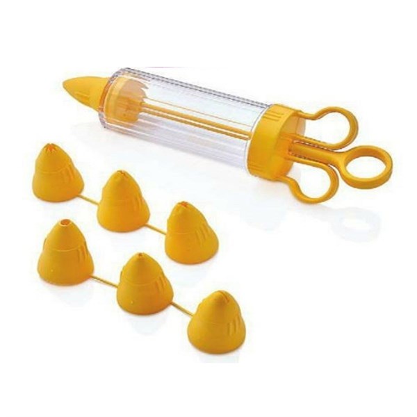 BUFFER® 7 Başlıklı Mutfak Pastacı Kreması Sıkma Süsleme Pompası Seti