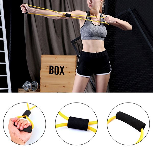 BUFFER® 8 Şeklinde Direnç Bandı Yoga Plates Ve Vücut Geliştirme Egzersiz Bandı