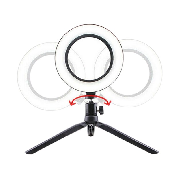 BUFFER® 8inç 20cm Youtube Instagram Tiktok Selfie  Stüdyo Video Fotoğraf Ring Light  Tripod Led Halka Işık