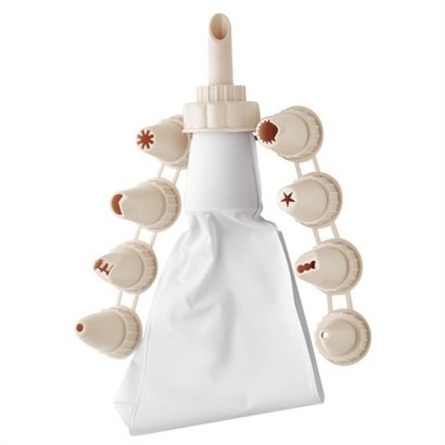 BUFFER® 9 Başlıklı Pasta Süsleme Krema Torbası Dekoratif Kek Krema Poşeti
