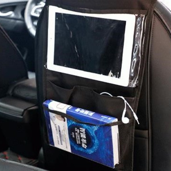 BUFFER® Araç Kotuk Arkası 2 Cepli Universal Telefon Tablet Tutucu Alet