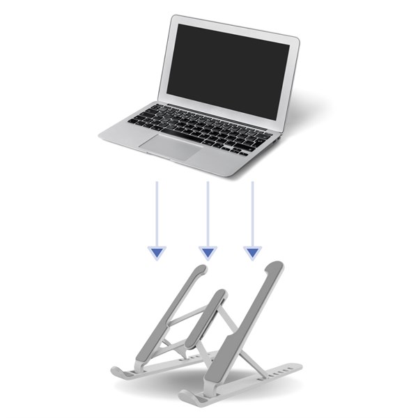 BUFFER® Ayarlanabilir Plastik Dizüstü Destek Tabanı Katlanabilir Taşınabilir Laptop Sehpası Yükseltici