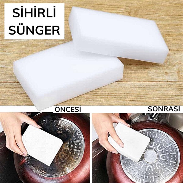BUFFER® Deterjansız Güçlü Temizlik Sağlayan Kaporta Çizik Gideren Nano Teknolojik Sihirli Sünger