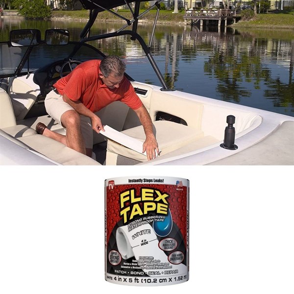 BUFFER® Güçlü Suya Dayanıklı Su Sızdırmaz Sıcak Soğuk Tamir Bandı Beyaz Flex Tape 1,5 Metre