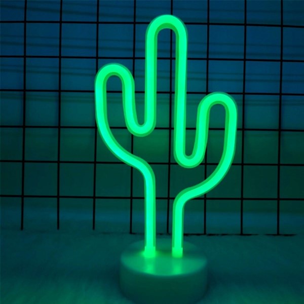 BUFFER® Kaktüs Dekoratif Neon Led Masa Ve Duvar Lambası Gece Lambası
