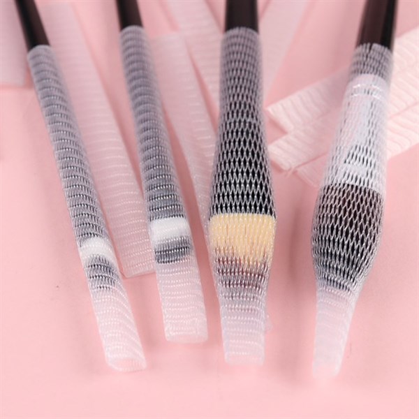 BUFFER® Makyaj Far Allık Kontür Eyeliner Fırça Malzemeleri Ürünleri Koruyucu File Kapak Örgü Kılıf Set 20li
