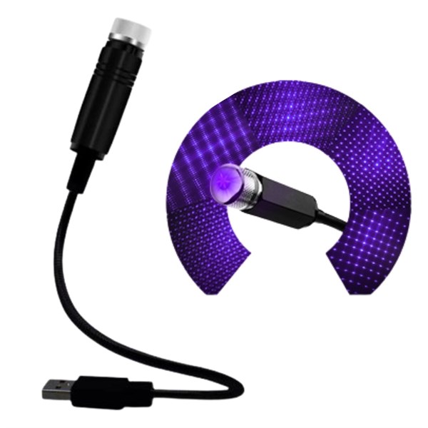 BUFFER® Mavi Ayak Altı Tavan Led Araç içi Aydınlatma Oto Araba İç Disko Ayarlanabilir USB Lamba Işık