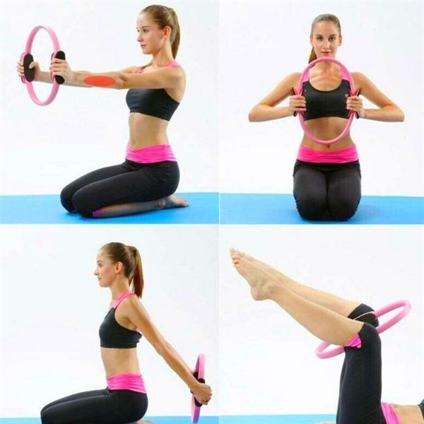 BUFFER® Profesyonel Pilates Çemberi Dairesi Spor Yoga Egzersiz Çemberi Fitness Esneme Germe Aleti