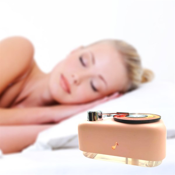 BUFFER® Renkli Işıklı Bebek Hafif USB Kablolu Gramofon Oda Ev Ortam Hava Nemlendirici Buhar Makinesi