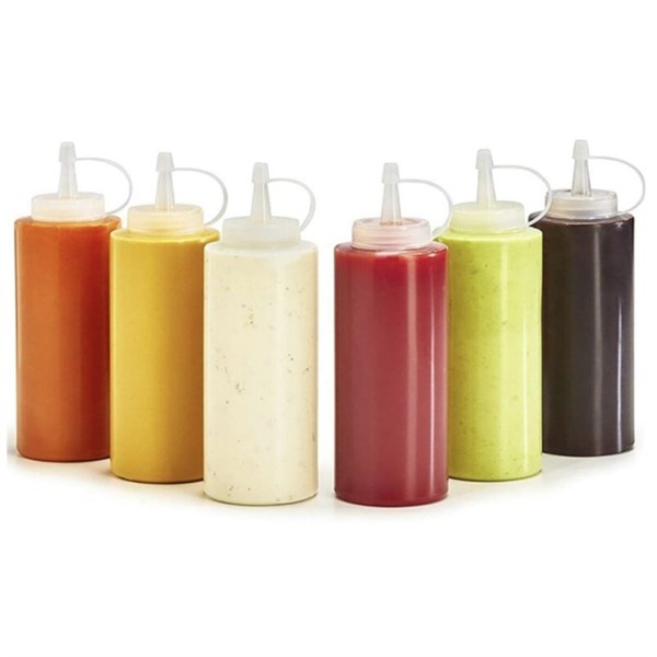 BUFFER® Şeffaf Kapaklı Sızdırmaz Yağlık Sosluk Şişesi Plastik Yağdanlık 400 ml. AP-9028