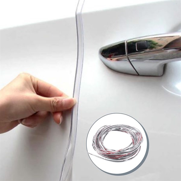BUFFER® Silikonlu Araç Kapı Koruma Fitili Kapı Çarpma Çizik Önleyici Fitil 5 Metre 3M Bant