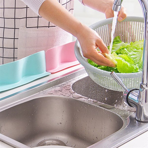 BUFFER® Vantuzlu Kauçuk Sıvı Su Sızdırmaz İzalasyon Mutfak Banyo Duş Bariyeri Lavabo Kenar Tutucu Set